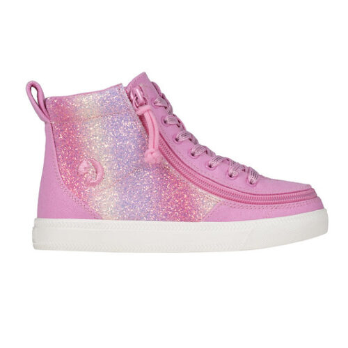 Billy Footwear - Zapatos Pink Glitz Classic Lace High Tops
